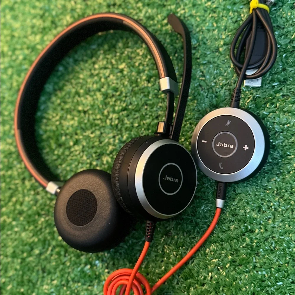 Jabra Black and Red Wired Headset